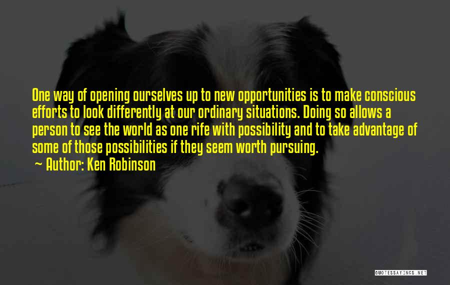 Pursuing Opportunity Quotes By Ken Robinson