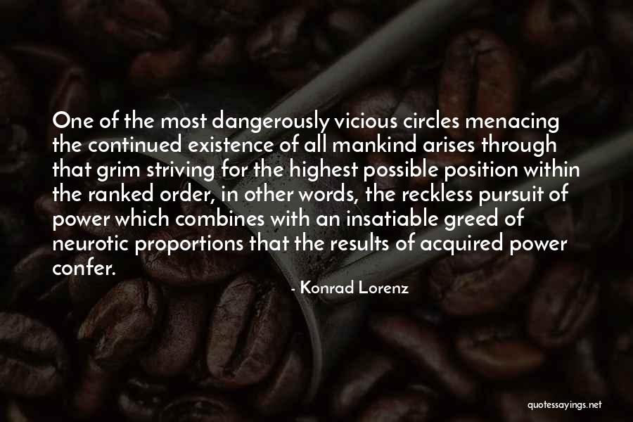 Pursuit Of Power Quotes By Konrad Lorenz Pursuit Of Power Quotes By Konrad Lorenz