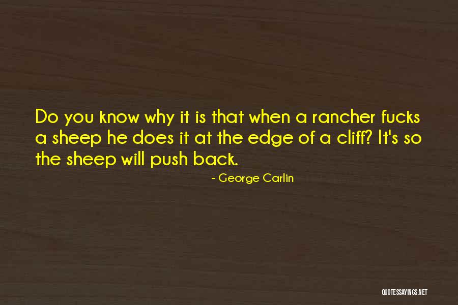 Push Over The Edge Quotes By George Carlin