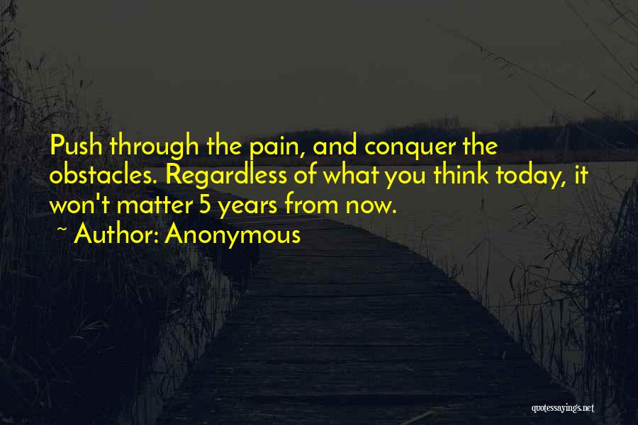 Push Through The Pain Quotes By Anonymous