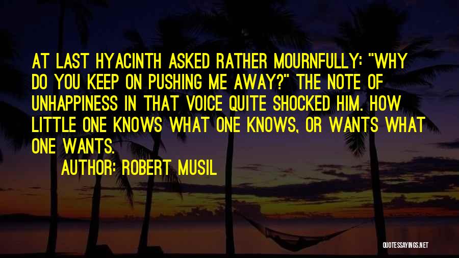 Pushing Away Quotes By Robert Musil