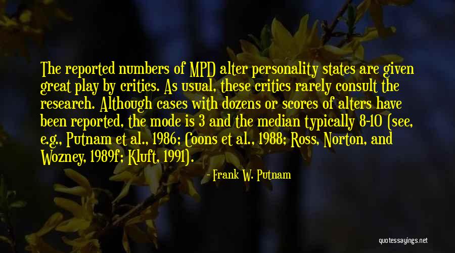 Putnam's Quotes By Frank W. Putnam Putnam's Quotes By Frank W. Putnam