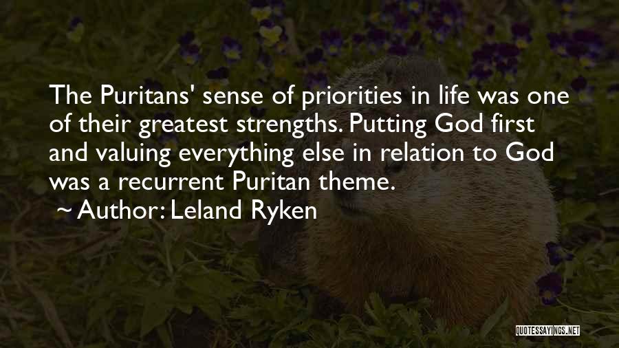 Putting God First Quotes By Leland Ryken