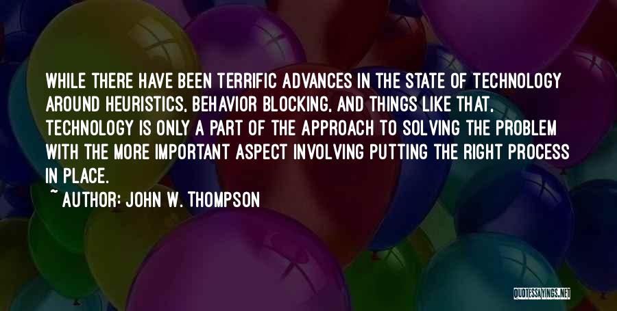 Putting Things Right Quotes By John W. Thompson