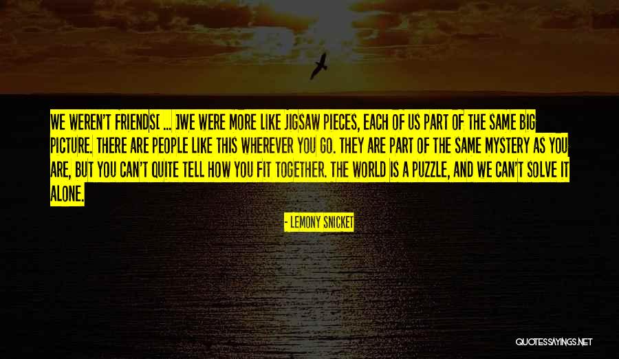 Puzzle Pieces And Friends Quotes By Lemony Snicket