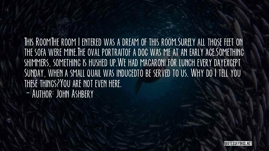 Quail Quotes By John Ashbery