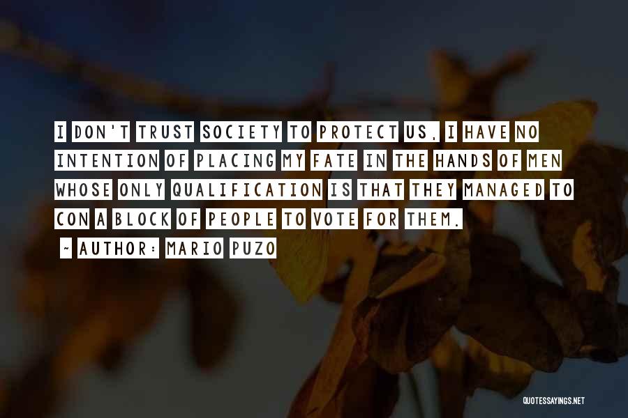 Qualification Quotes By Mario Puzo