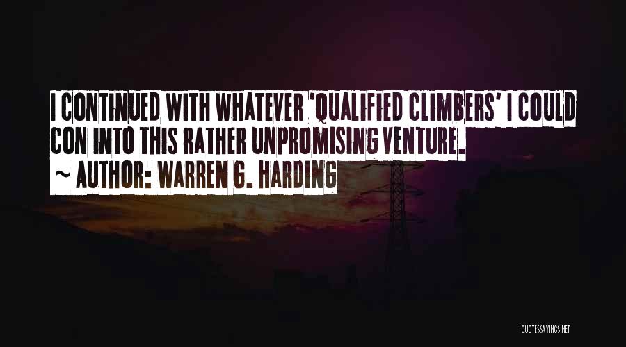 Qualified Quotes By Warren G. Harding