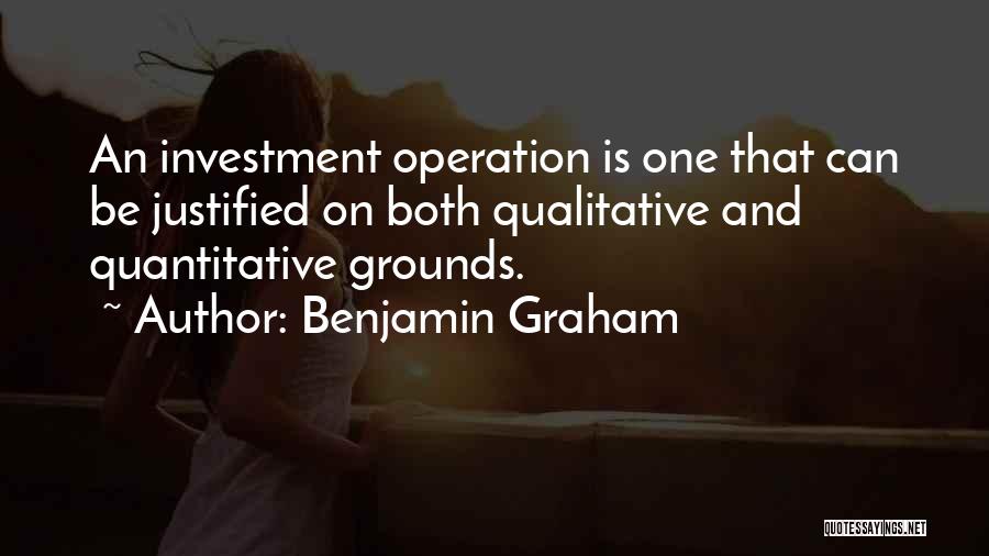 Qualitative And Quantitative Quotes By Benjamin Graham