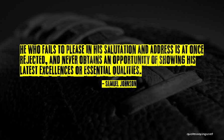 Quality And Excellence Quotes By Samuel Johnson