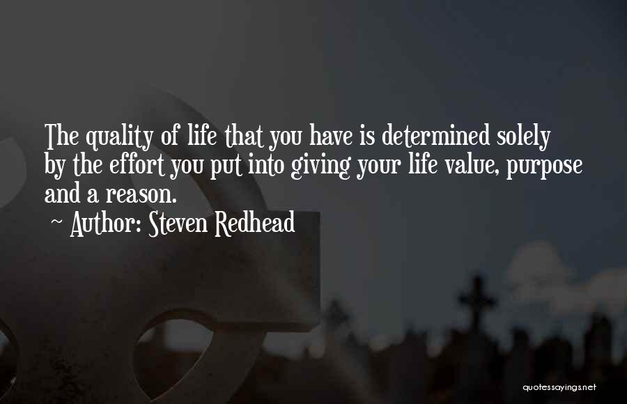 Quality And Value Quotes By Steven Redhead