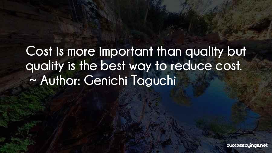 Quality Cost Quotes By Genichi Taguchi