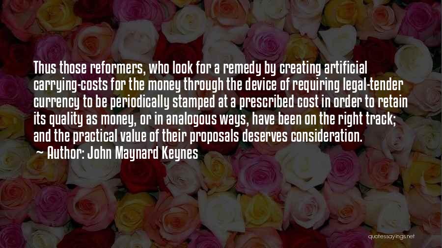 Quality Cost Quotes By John Maynard Keynes