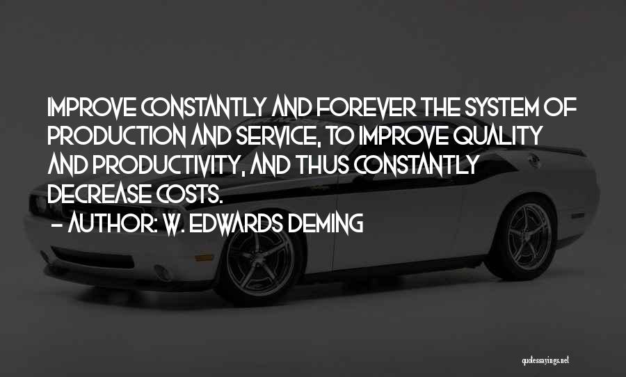 Quality Cost Quotes By W. Edwards Deming