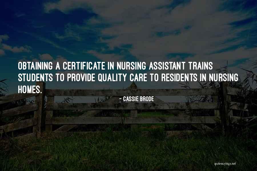 Quality Nursing Care Quotes By Cassie Brode Quality Nursing Care Quotes By Cassie Brode