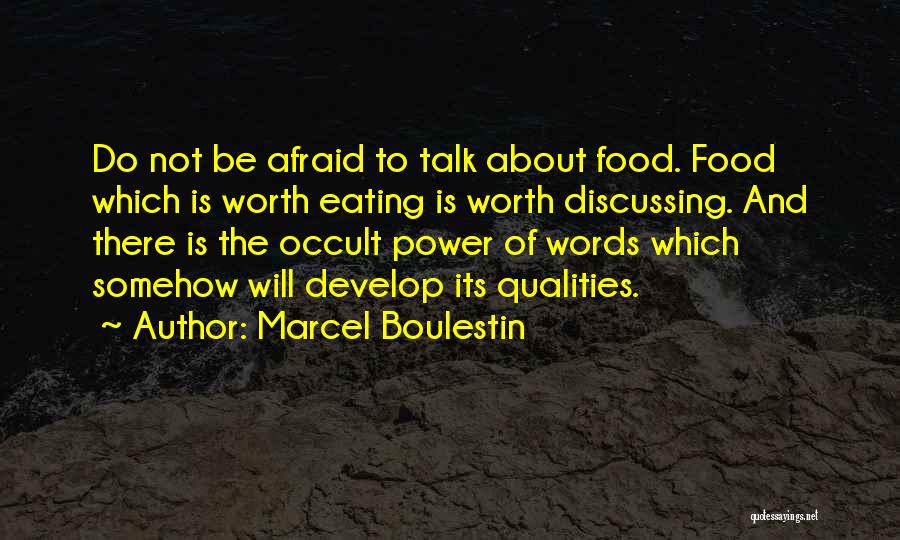 Quality Of Food Quotes By Marcel Boulestin