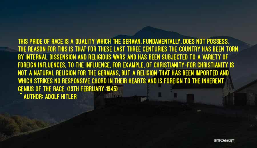 Quality Of Hearts Quotes By Adolf Hitler
