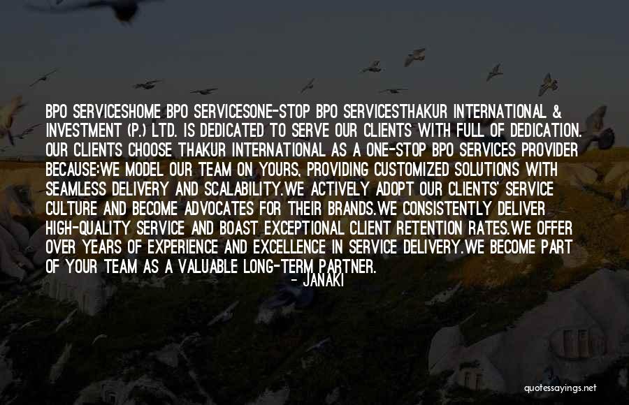 Quality Service Quotes By Janaki Quality Service Quotes By Janaki