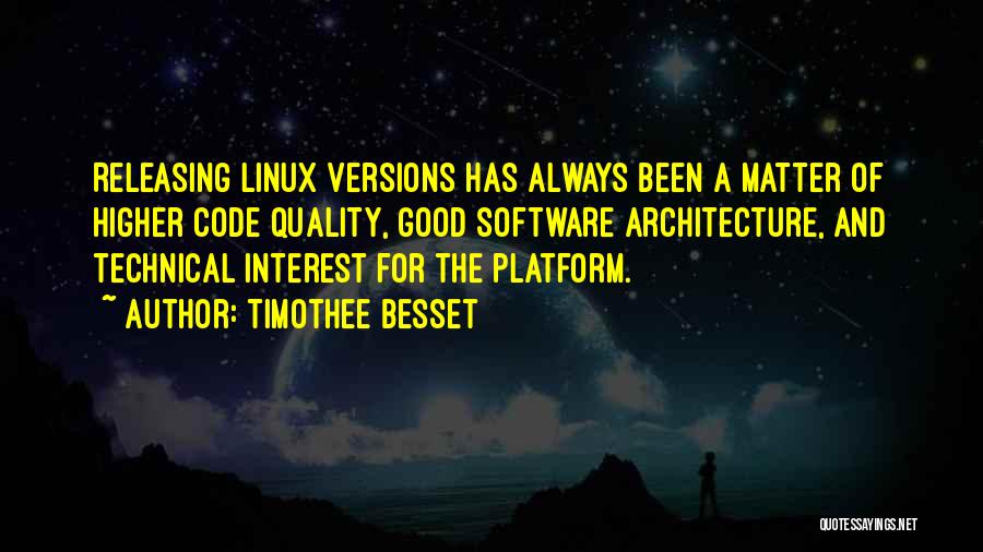 Quality Software Quotes By Timothee Besset
