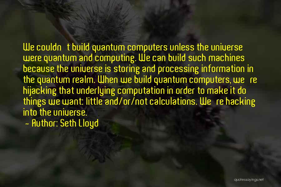 Quantum Computing Quotes By Seth Lloyd