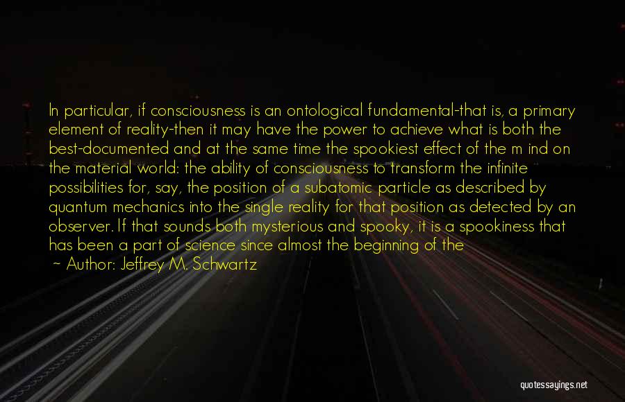 Quantum Mechanics Quotes By Jeffrey M. Schwartz