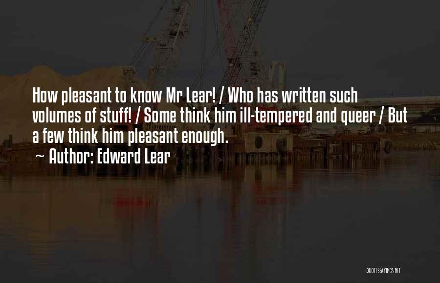 Queer Quotes By Edward Lear