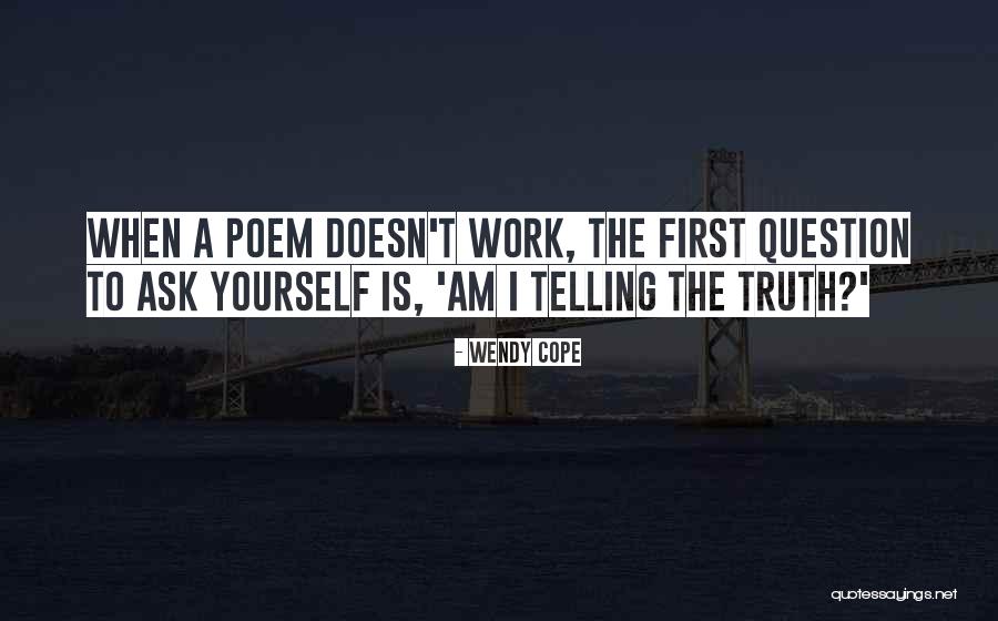 Question The Truth Quotes By Wendy Cope Question The Truth Quotes By Wendy Cope