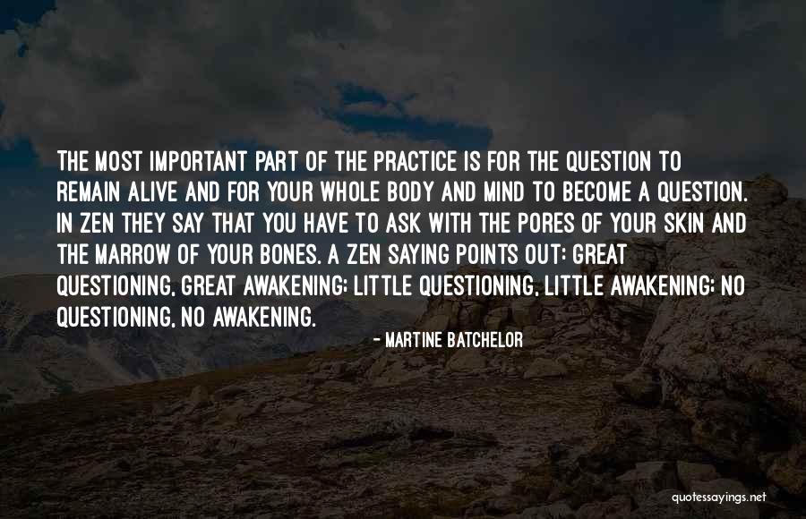 Questioning Mind Quotes By Martine Batchelor Questioning Mind Quotes By Martine Batchelor