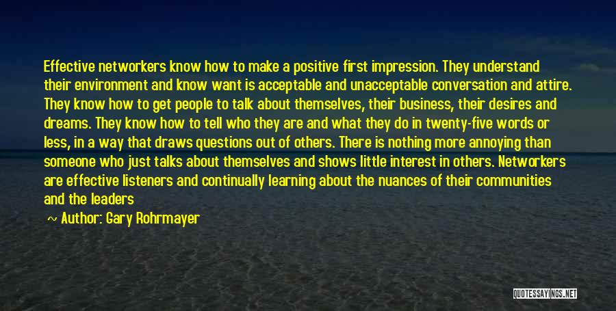 Questions And Learning Quotes By Gary Rohrmayer