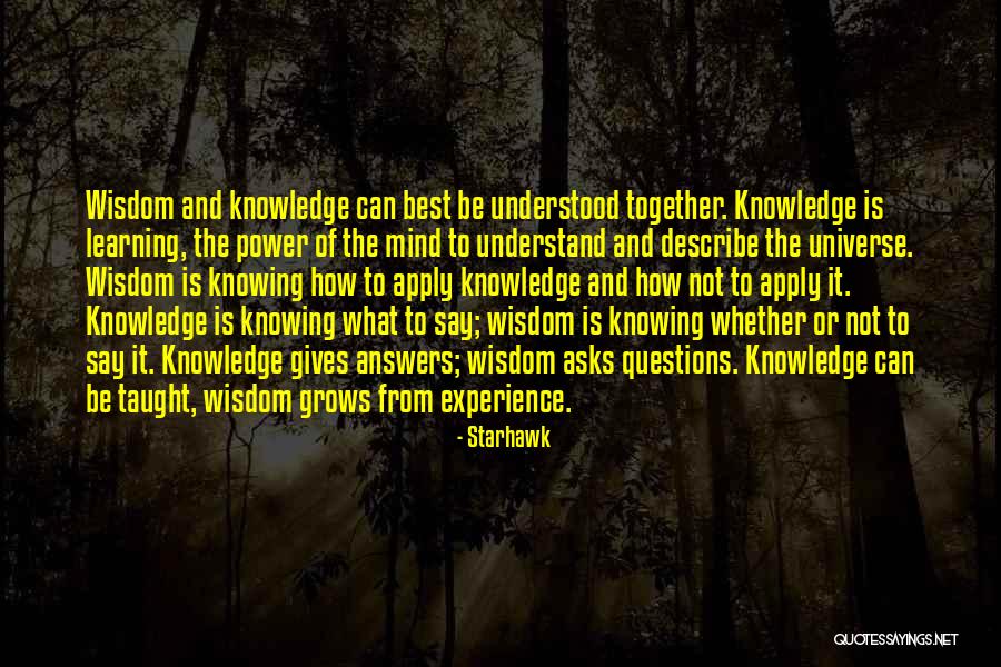 Questions And Learning Quotes By Starhawk Questions And Learning Quotes By Starhawk