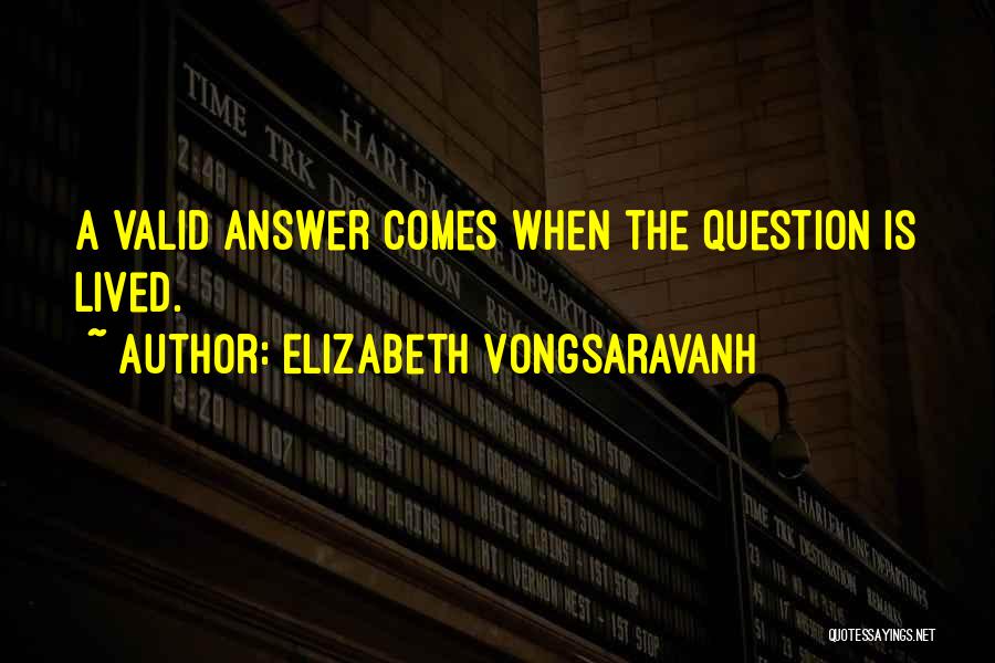 Questions In Love Quotes By Elizabeth Vongsaravanh