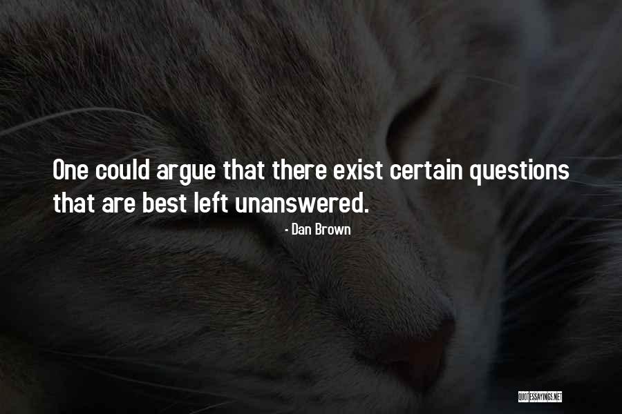 Questions Left Unanswered Quotes By Dan Brown