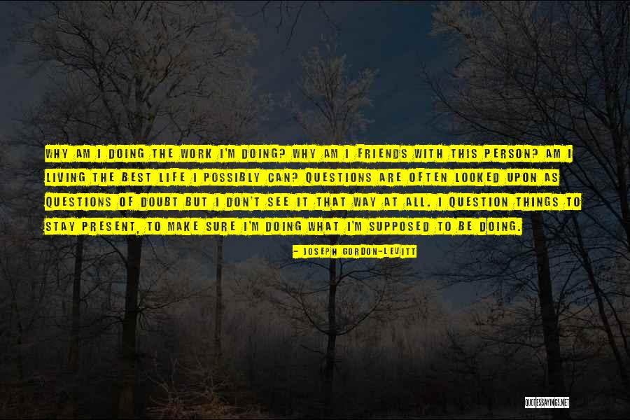 Questions That Make You Question Quotes By Joseph Gordon-Levitt Questions That Make You Question Quotes By Joseph Gordon-Levitt