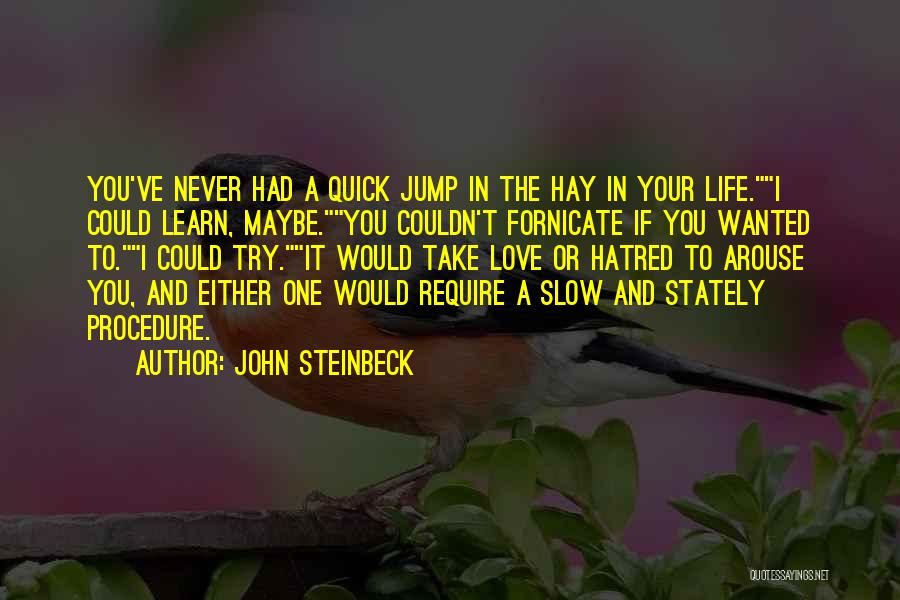 Quick I Love You Quotes By John Steinbeck