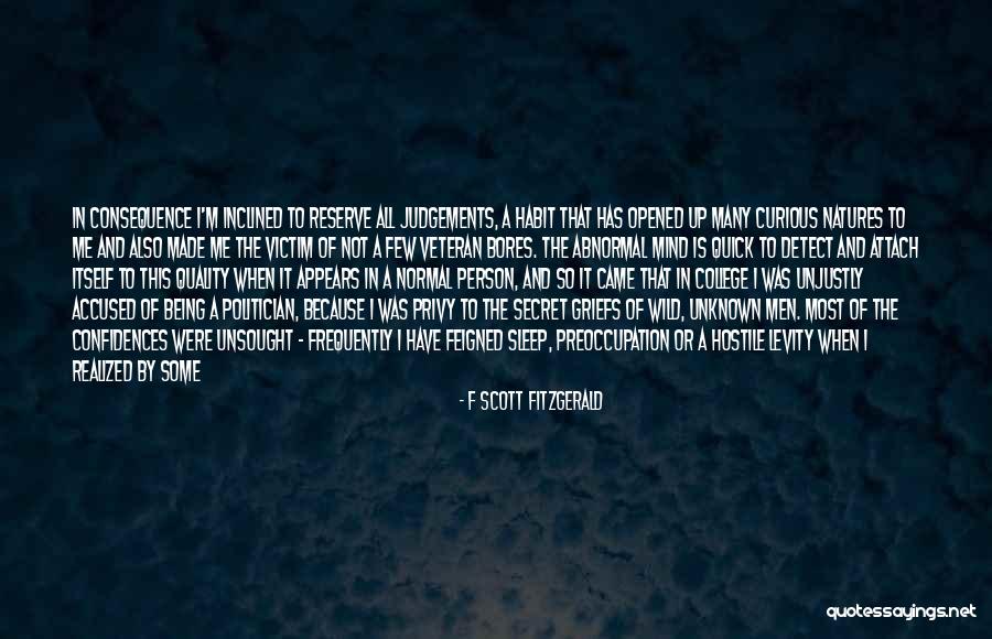 Quick Judgements Quotes By F Scott Fitzgerald Quick Judgements Quotes By F Scott Fitzgerald