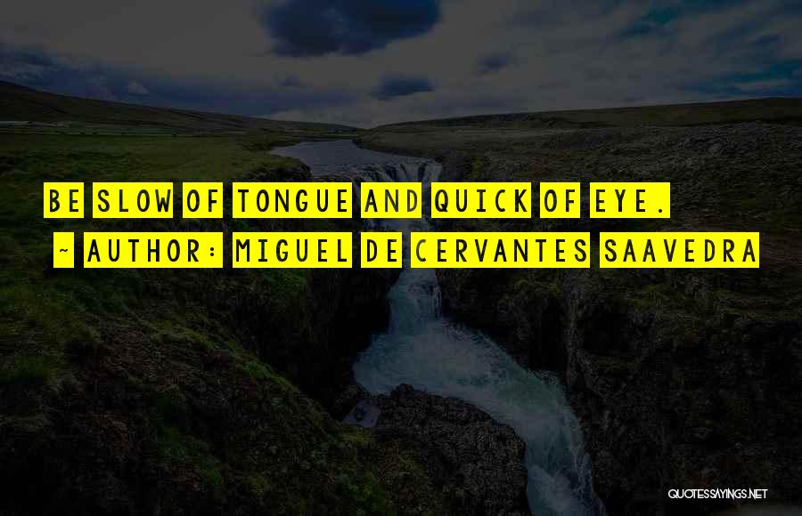 Quick Tongue Quotes By Miguel De Cervantes Saavedra