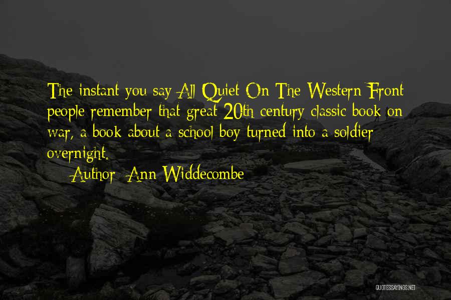 Quiet On The Western Front Quotes By Ann Widdecombe