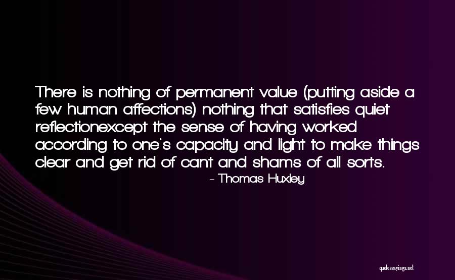 Quiet Reflection Quotes By Thomas Huxley