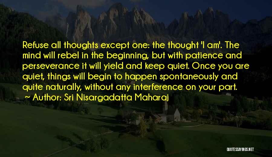 Quiet The Mind Quotes By Sri Nisargadatta Maharaj