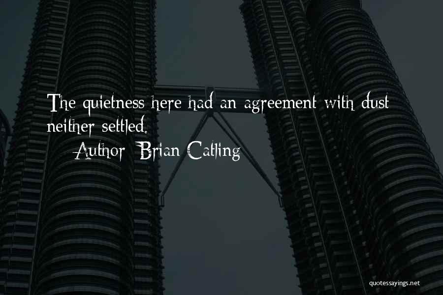 Quietness Quotes By Brian Catling