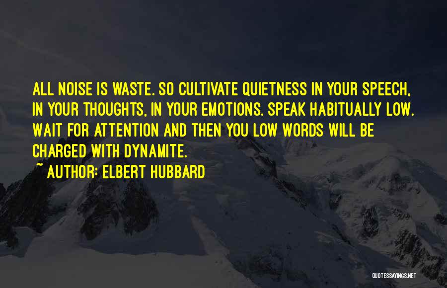 Quietness Quotes By Elbert Hubbard