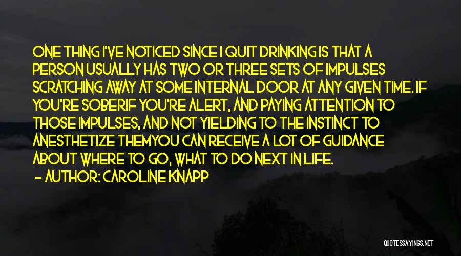 Quit Drinking Quotes By Caroline Knapp