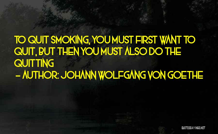 Quit Smoking Quotes By Johann Wolfgang Von Goethe