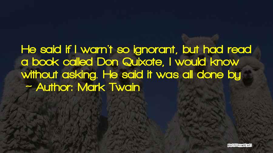 Quixote Quotes By Mark Twain