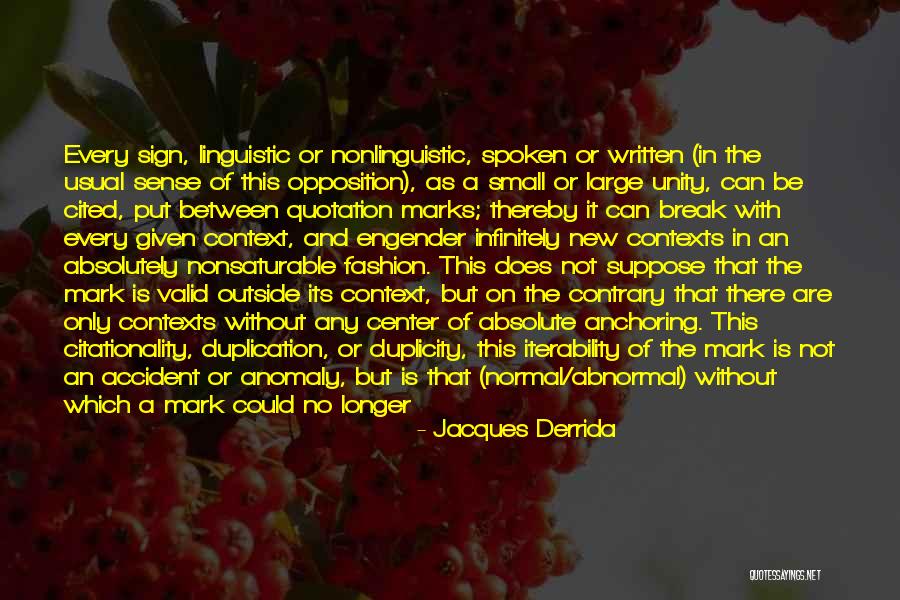 Quotation Marks In Quotes By Jacques Derrida