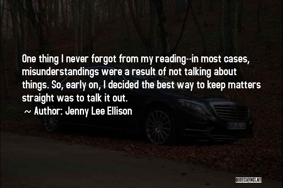 Quotes About Reading Quotes By Jenny Lee Ellison