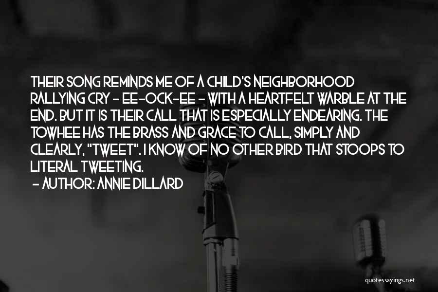 R B Song Quotes By Annie Dillard