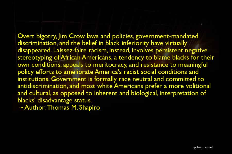 Race And Racism Quotes By Thomas M. Shapiro