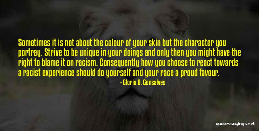 Race Quotes Quotes By Gloria D. Gonsalves Race Quotes Quotes By Gloria D. Gonsalves