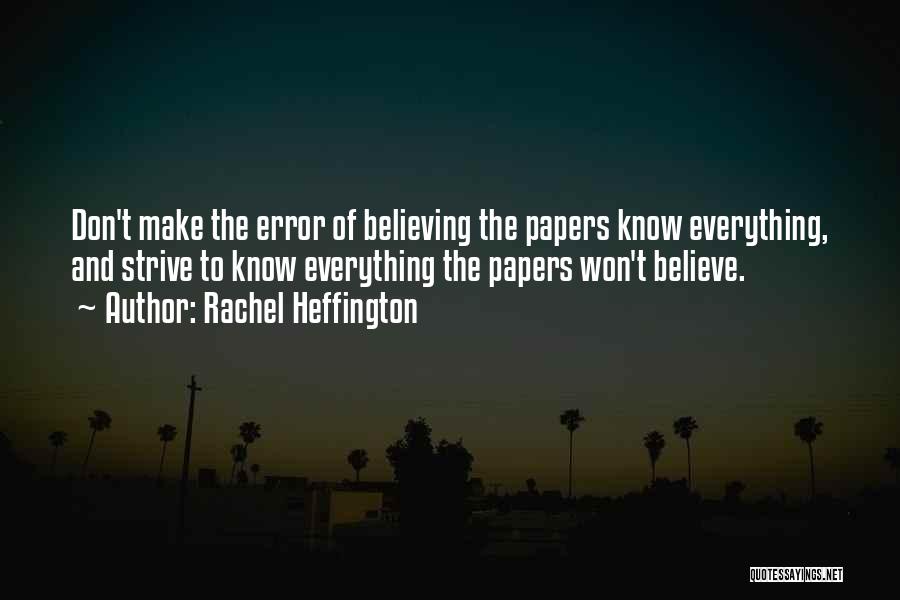 Rachel Papers Quotes By Rachel Heffington